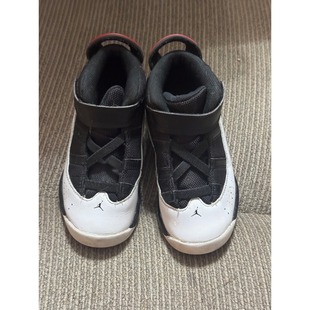 Jordan 6 Rings Toddler Shoes White Black Gym Red 323420-067 Size 10C‎